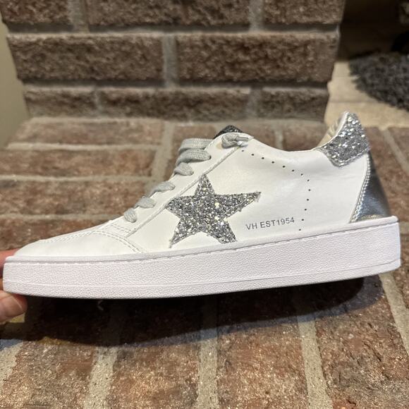 Vintage Havana Silver Glitter Star Ladies Shoes Size 8 - Picture 13 of 16